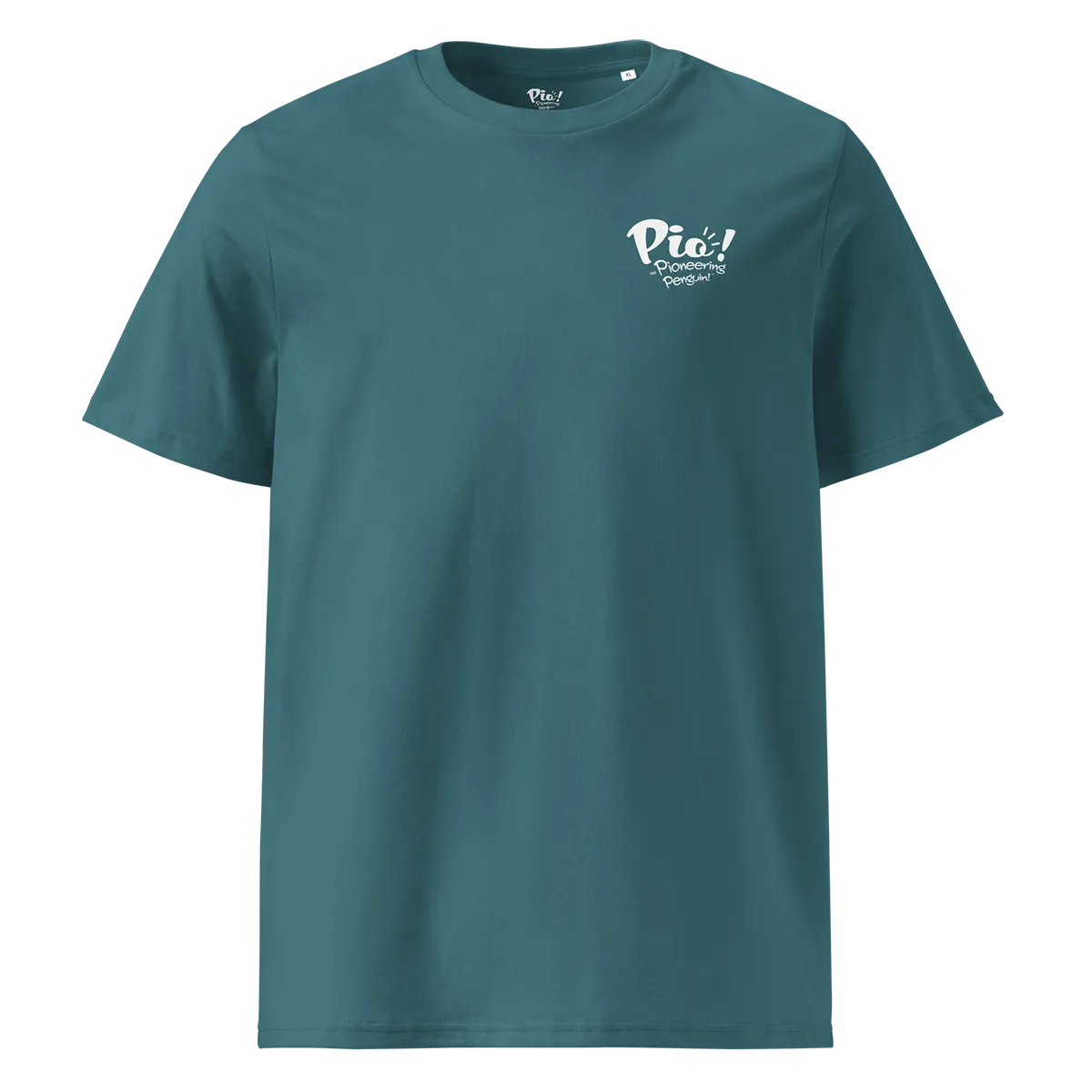 Pio the Pioneering Penguin Logo | Organic T-Shirt - Pio The Pioneering Penguin