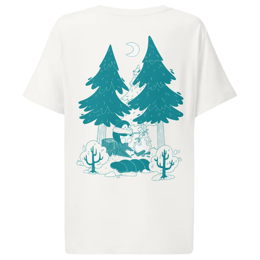 Pio Goes Camping Pouch Women’s Organic T-Shirt
