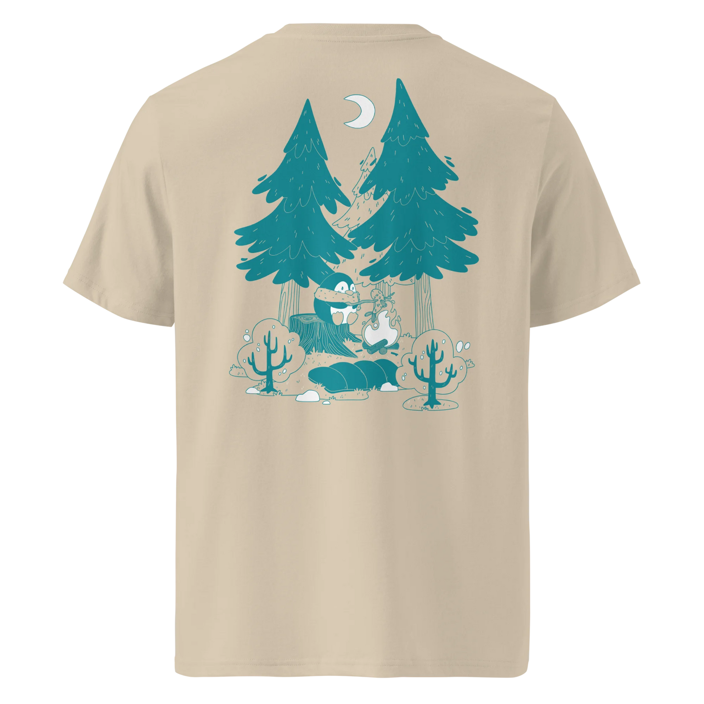 Pio Goes Camping Pouch Unisex Organic T-Shirt