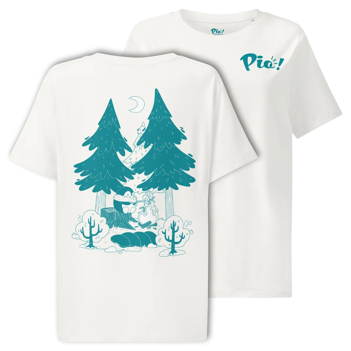 Pio Goes Camping Pouch Women’s Organic T-Shirt